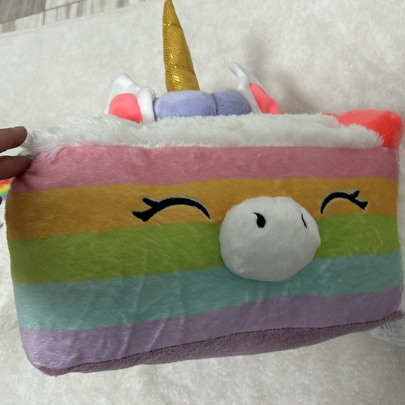 Squishable set of rainbow unicorn cake slice and rainbow matching set pink euc - Picture 4 of 8